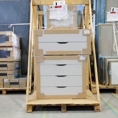 stockage palette calage carton film plastique